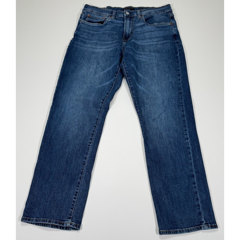 Lucky Brand 221 Straight Jeans Mens 32x29 Blue Denim Zip Fly Casual Tagged 34x30